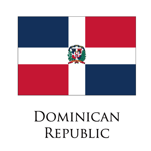 Dominican Republic flag logo cricut iron on